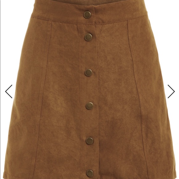⬇️💲⬇️NWT Brown Snap Front Skirt - Picture 2 of 6